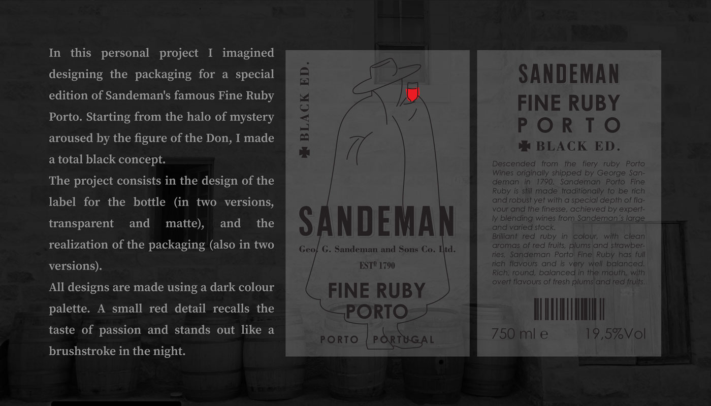 Francesco Ferrati - graphic designer for startups - sandeman packaging